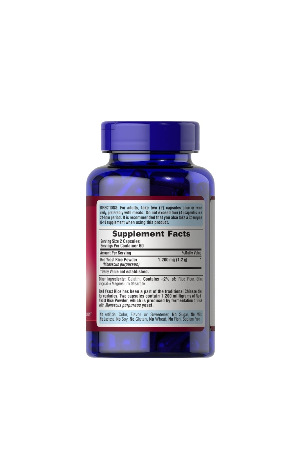 Red Yeast Rice 600 mg – 60 Cápsulas Vegetales