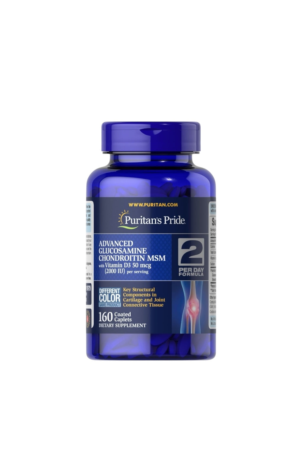 Advanced Glucosamine Chondroitin MSM con Vitamina D3 – 160 Tabletas Recubiertas