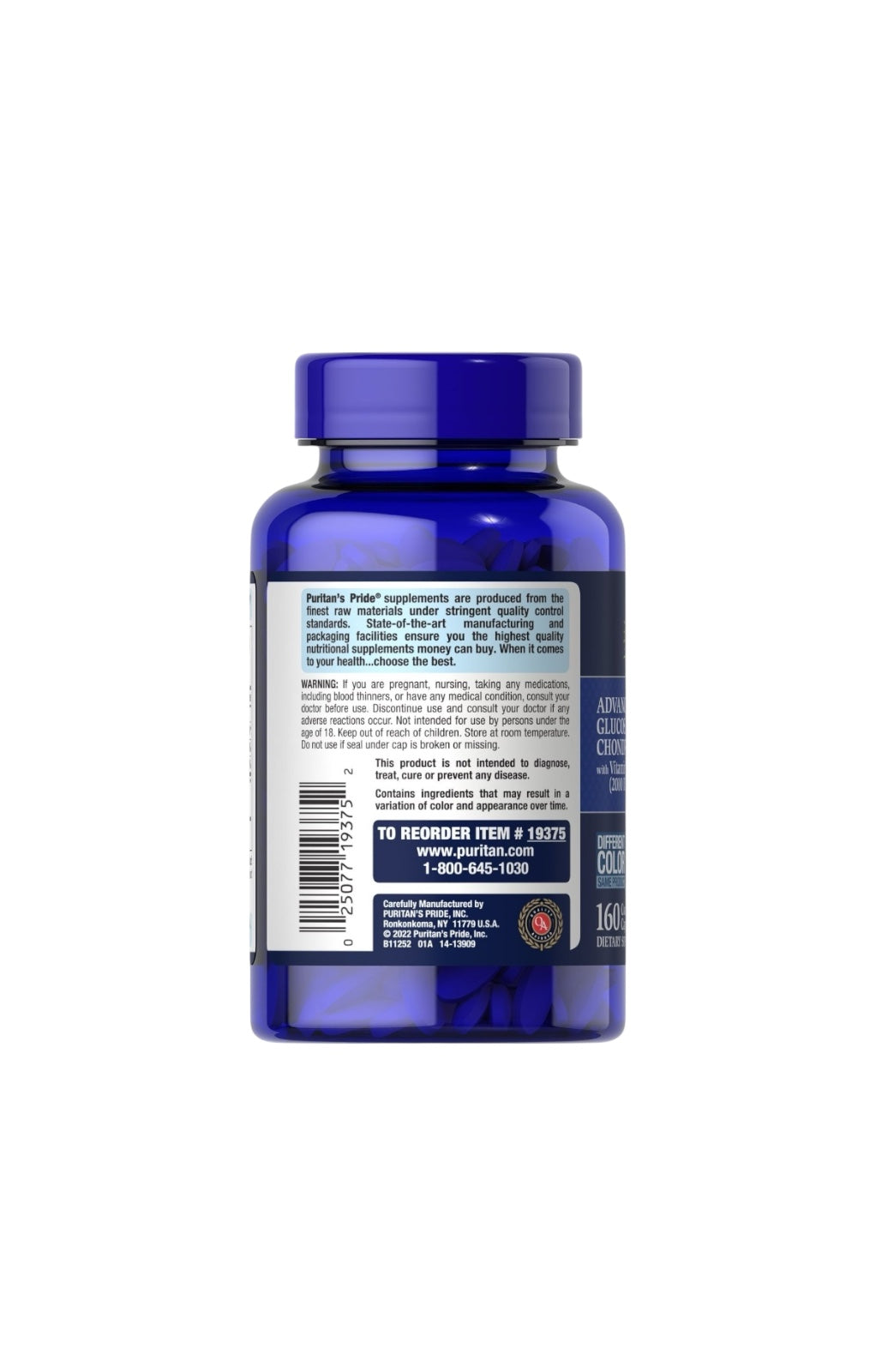 Advanced Glucosamine Chondroitin MSM con Vitamina D3 – 160 Tabletas Recubiertas