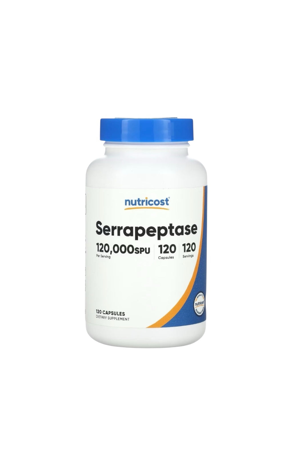 Serrapeptase 120,000 SPU – 120 Cápsulas | Nutricost