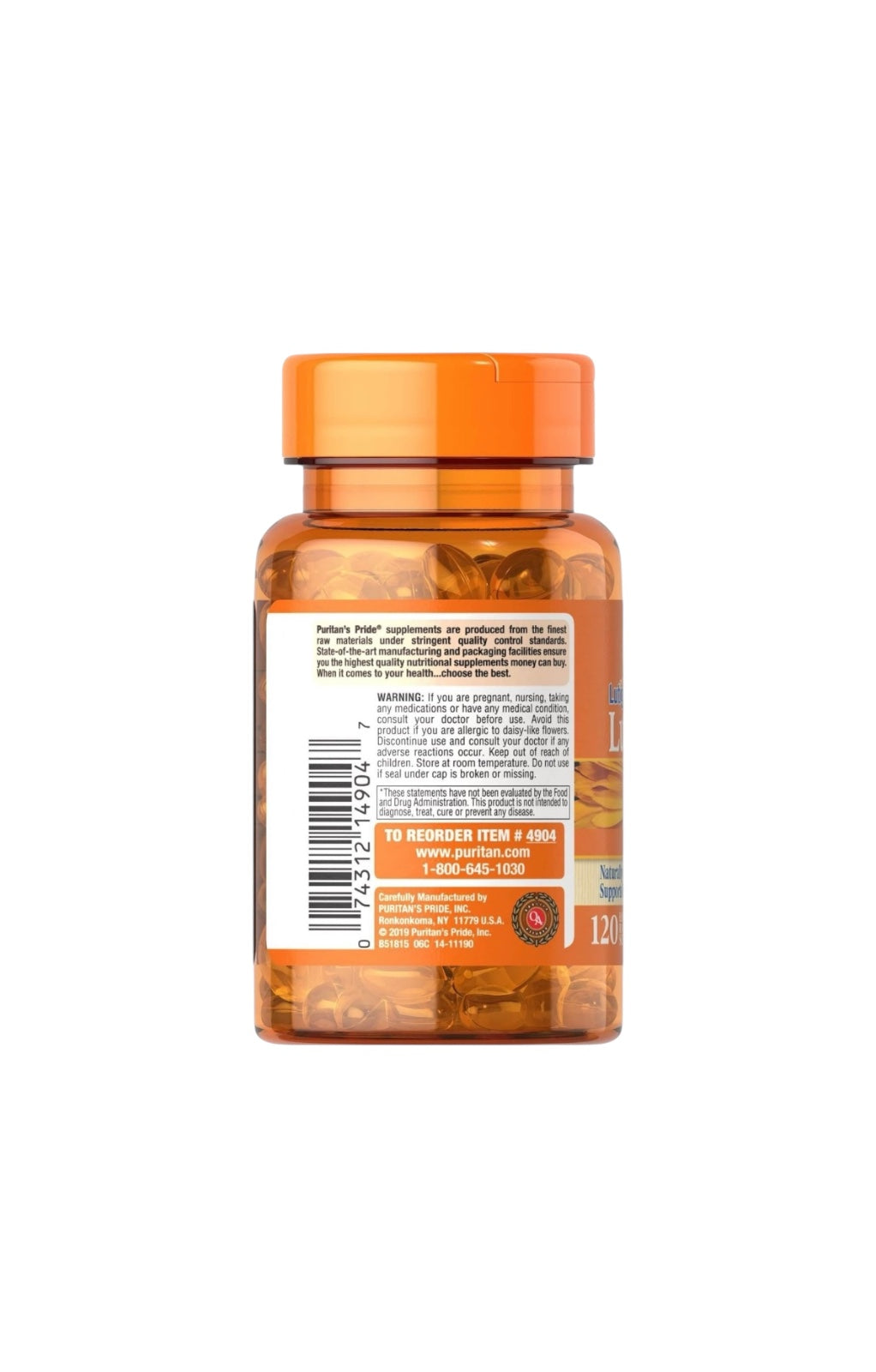 Lutigold® Lutein 20 mg – 120 Cápsulas Blandas | Puritan’s Pride
