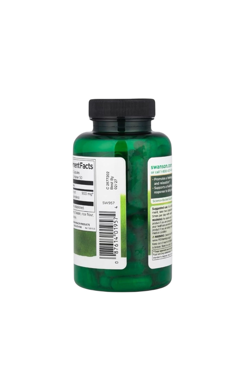Ashwagandha Full Spectrum 450 mg – 100 Cápsulas | Swanson