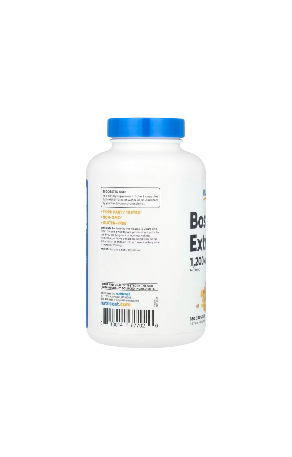 Boswellia Extract 1200 mg – 180 Cápsulas | Nutricost