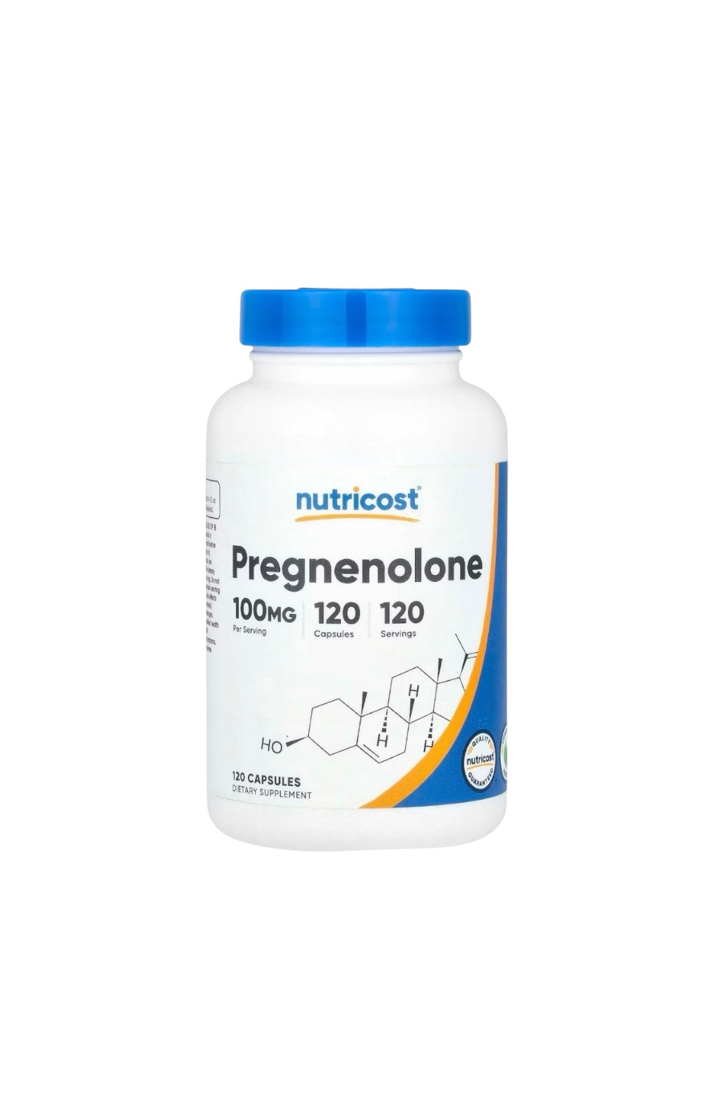 Pregnenolone 100 mg – Nutricost | Apoya tu claridad mental y equilibrio hormonal