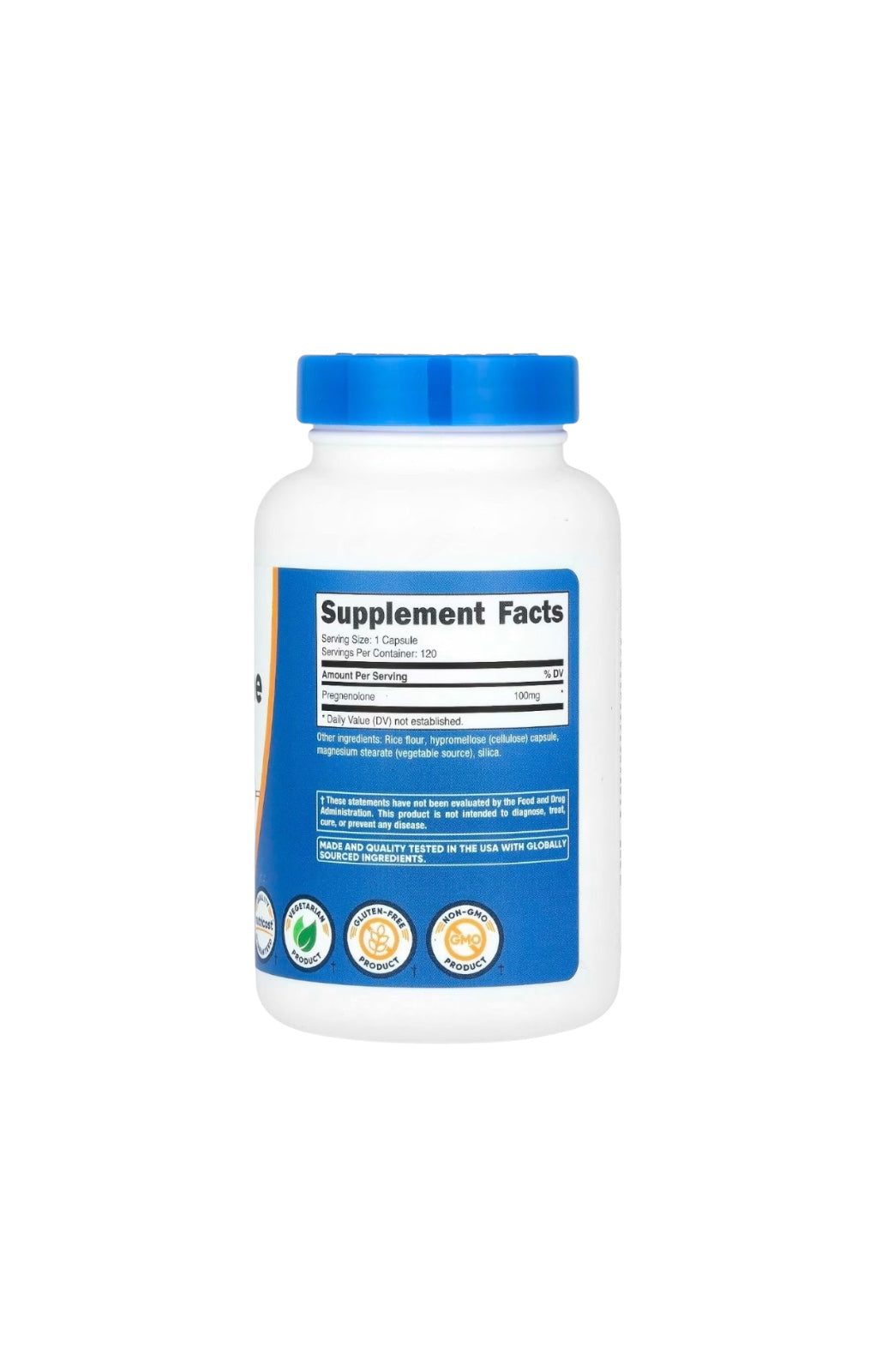 Pregnenolone 100 mg – Nutricost | Apoya tu claridad mental y equilibrio hormonal